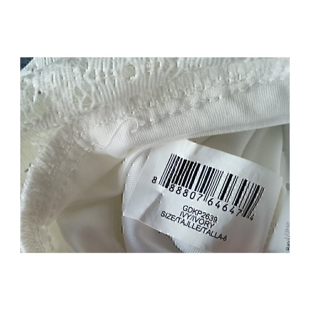 GUESS Ivory Lace Midi Dress Sheer Ruffle Coctail Party Wedding Guest Formal - Picture 7 of 7